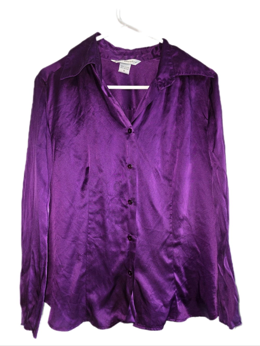 Bianca Nygard 100% Silk Button Long Sleeve Shirt